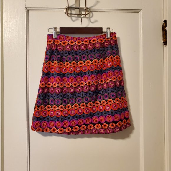 NEW Anthropologie Ellen Embroidered Mini Skirt - Picture 5 of 12